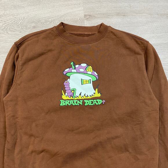 Brain Dead Mushroom House Crewneck Sweatshirt Men's S - Picture 2 of 12